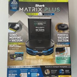 NEW! Shark Matrix Plus 2-in-1 Robot Vacuum & Mop with Sonic Mopping