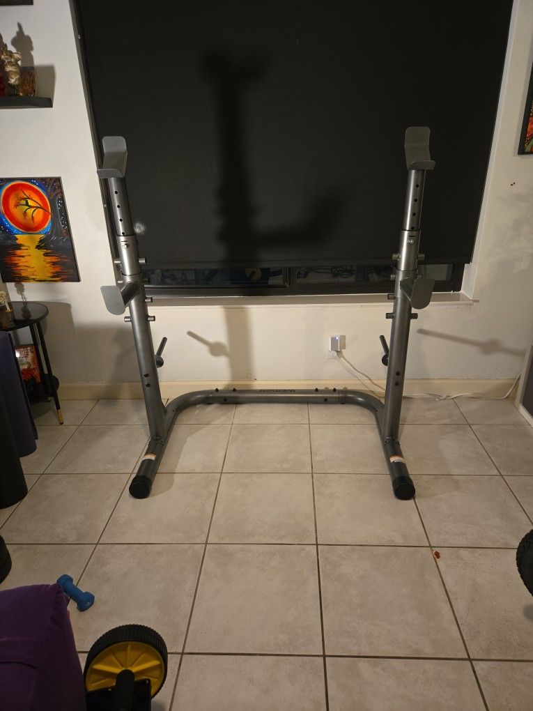 Weider Olympic Squat Rack Adjustable 300 Lb. Weight Limit