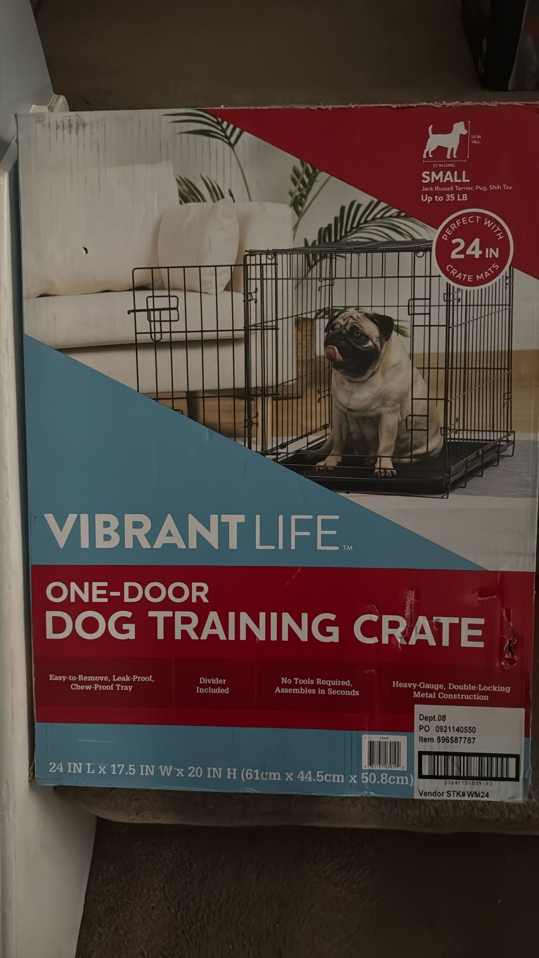 Dog training crate