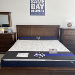 Sherry, Solid Wood King Size Bedroom Set $1099. Easy Finance Option. Same Day Delivering.