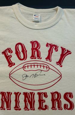 RARE PSA DNA Joe Montana Signed ✍️ 49ers 1980’s Practice T-Shirt Full Signature!