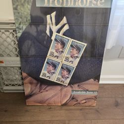 Vintage Lou Gehrig Poster
