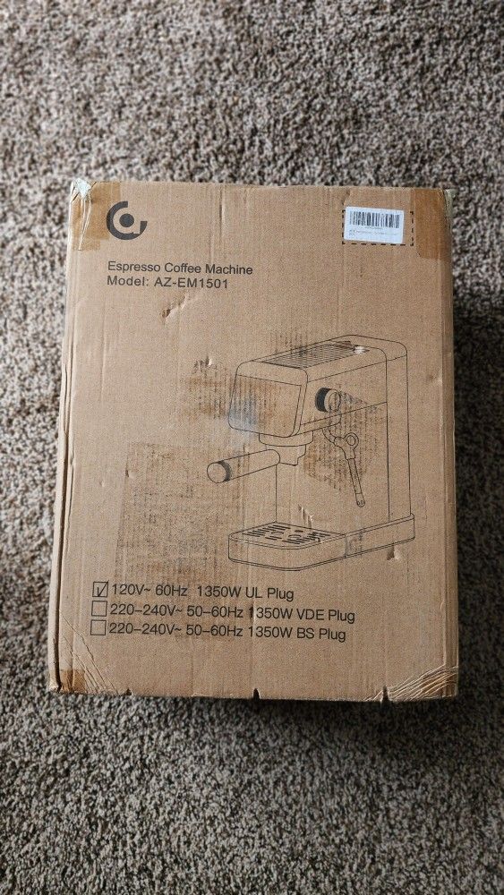 AMZCHEF Espresso Machine Model AZ EM1501 with Milk Frother