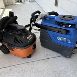 Sandia 3-Gallon 50-1000 Series Spot Extractor Kit + 4 Gallon 5.0 Peak HP Portable Shop Vacuum Wet Dry Vac
