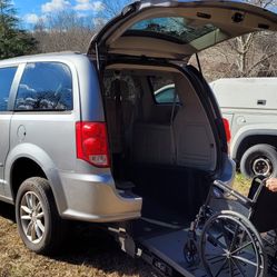 Wheelchair Accessible Silver Dodge Grand Caravan