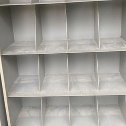 2 Large Open Front Metal Filing Cabinets 