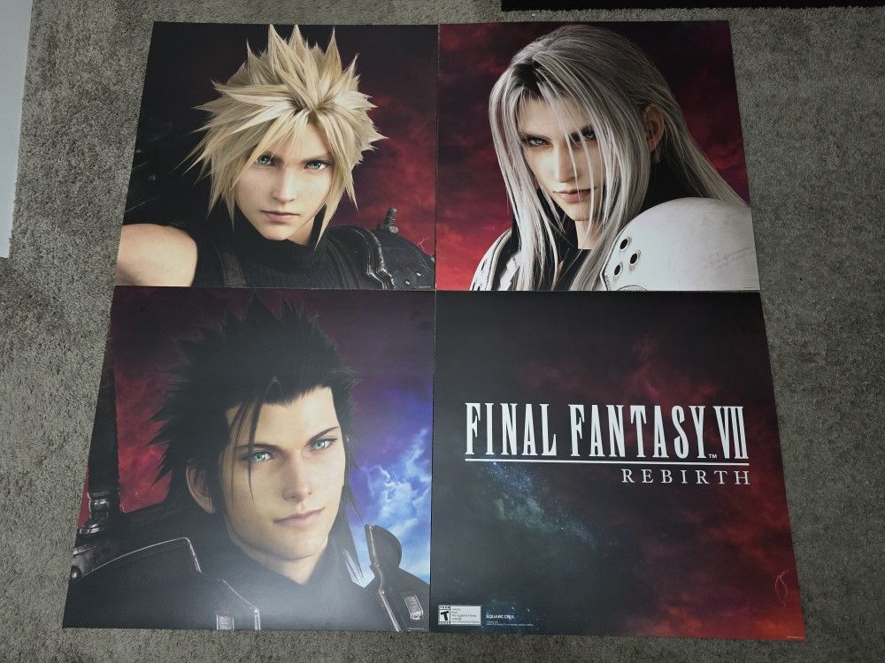 Final Fantasy Rebirth Gamestop Promotional Posters