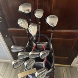 COMPLETE GOLF SET IRONS WOODS DRIVER HYBRIDS WEDGES PUTTER BAG
