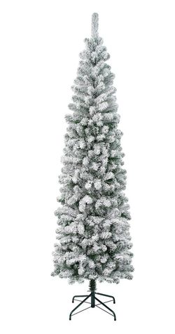 National Tree Company 7.5ft Flocked Kingswood Fir Slim Tree