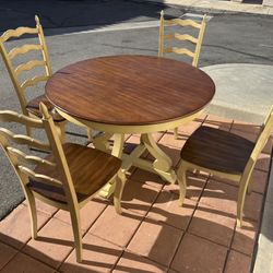 Gorgeous Hardwood Pier 1 Imports Dining Room Set With 4 Chairs