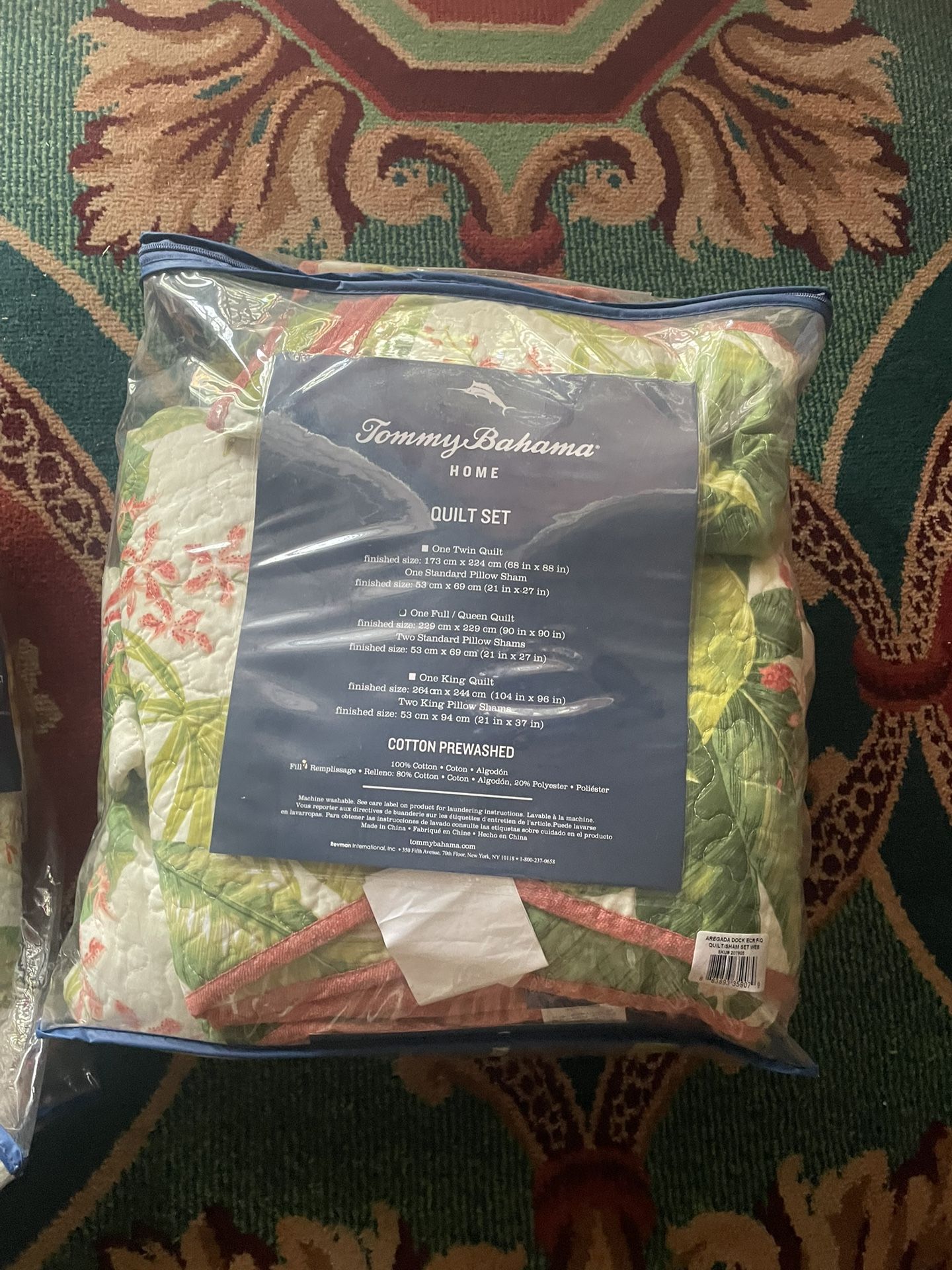 Tommy Bahama Quilt Set (full/queen) 