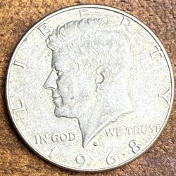 1968 Silver Kennedy Half Dollar