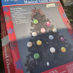 Holiday 12 Light Set Musical Glass Balls