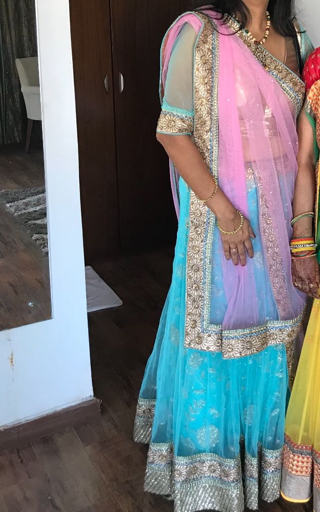 Aqua lehenga (size 10/12)