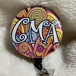 NEW Medical Assistant CMA Retractable Badge Reel