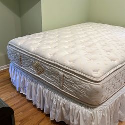 Mattress And  Box Spring And Metal Bed Frame