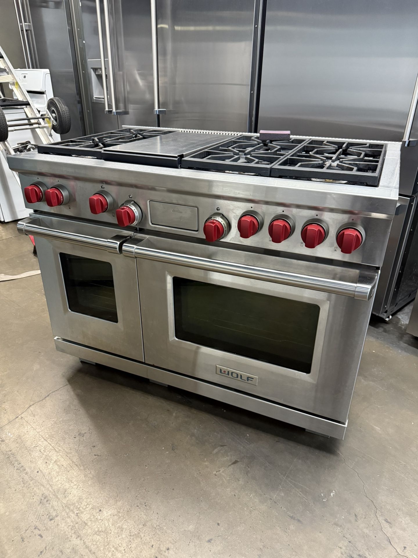Wolf 48” Stainless Steel Dual Fuel Gas Range Stove