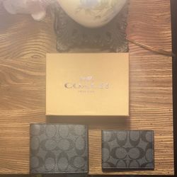 Coach Wallet Set – Bifold + Card Holder (Brand New in Box)