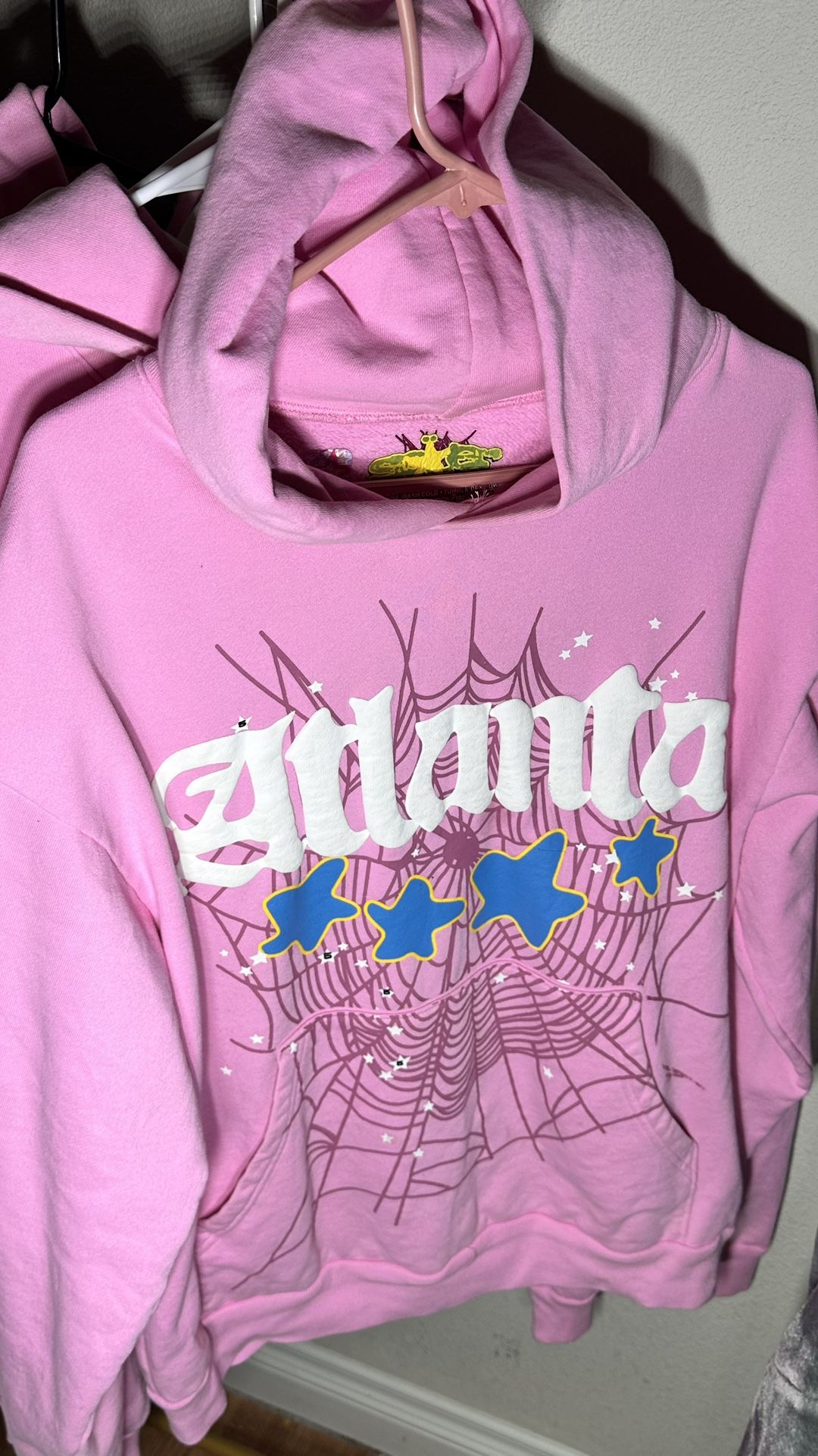 Pink Spider Hoodie Medium