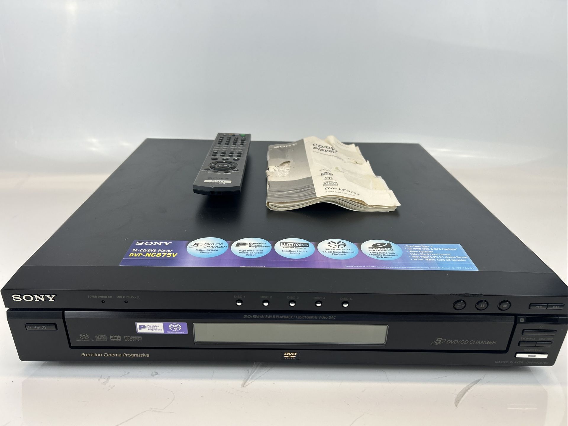 Sony DVP-NC875V 5-Disc DVD/CD/SACD Changer Player w/ Remote – Tested & Working