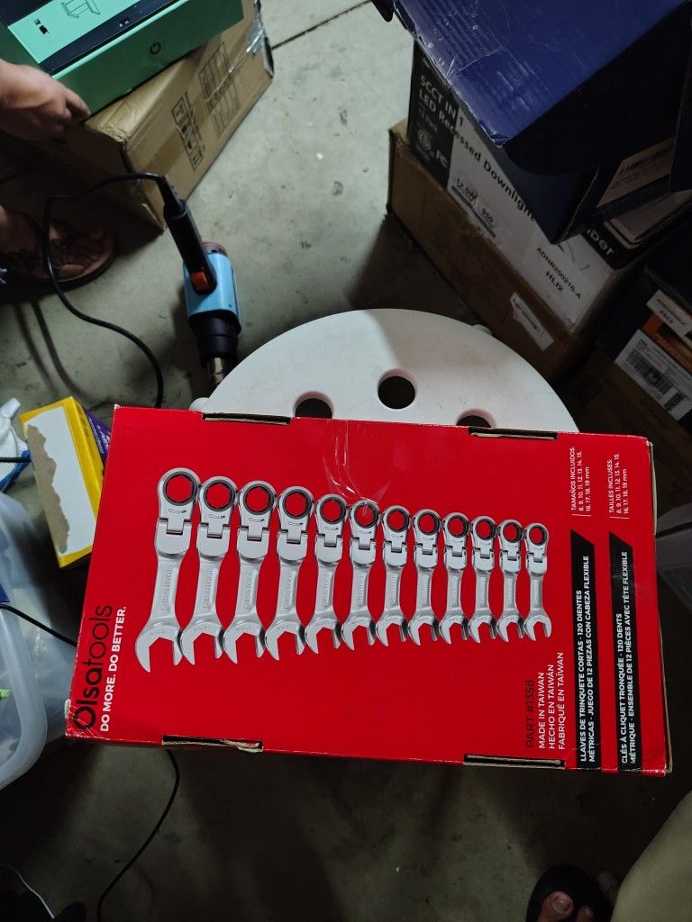 Olsa Tools Stubby Ratcheting Wrench Set - 12 Pc 