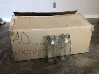 Milk jars ( centerpiece)
