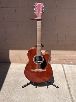 Fender guitar with stand