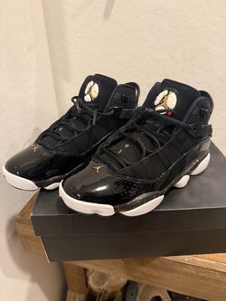 Jordan 6 Rings Black Gold Sneakers