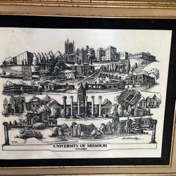 Marble Etching Of The University Of Columbia Missouri 