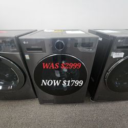 Ventless Washer/Dryer Combo LG All In One 5.0 Cu. Ft. Mega Capacity With Inverter Heat Pump 