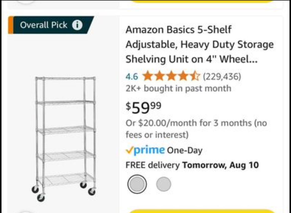 Metal Shelving 48 W x 72 H x 18 D