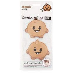 BT21 Shooky Hair Grips Set of 2 The Crème Shop No Crease Clips