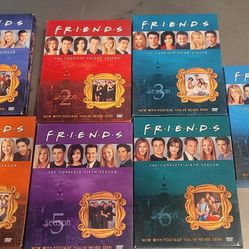 Friends DVD Sets includes Seasons 1, 2 (missing 1 disc), 3, 4, 5, 6 & 8