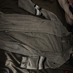 Long Grey Long-sleeve Cardigan 
