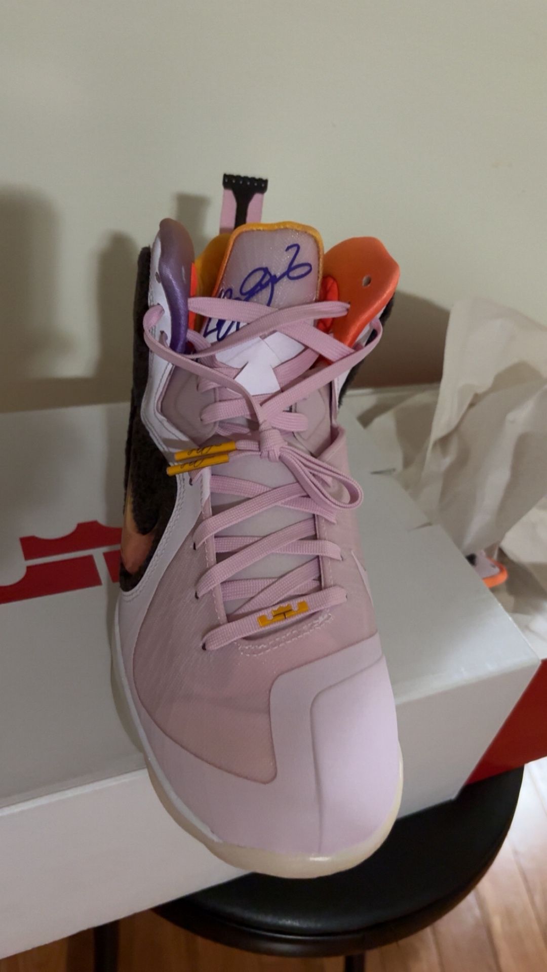 Size 9 Men’s 10.5 Women’s Lebron 9s Pink Regal