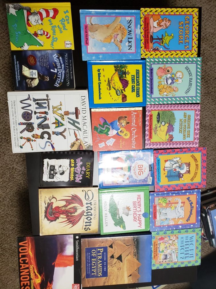 Over 130 books - mostly kids