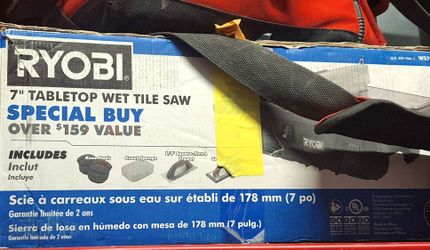 Ryobi Wet And Dry Tile Saw