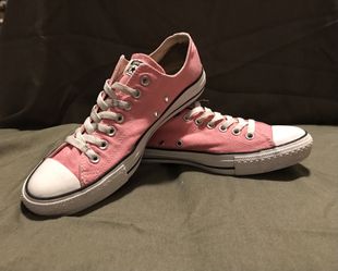 Pink Lace Up Converse Mens8.5/Woman 10.5