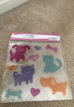 Cat and dog window gel clings