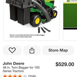 48 in. Twin Bagger for 100 Series Tractors
