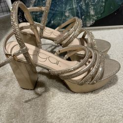 Sugar Gold Heeled Sandals 