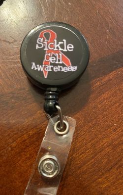 Sickle cell awareness badge reel