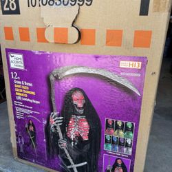12 ft. Giant-Sized Animated LED Levitating Reaper Halloween Decoration