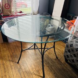 Round Glass Table 