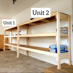 ALWAYS AVAILABLE. We deliver & setup Statewide! New, Handbuilt Shelving / Rack for garage, basement, pole barn, buildings, and business. 