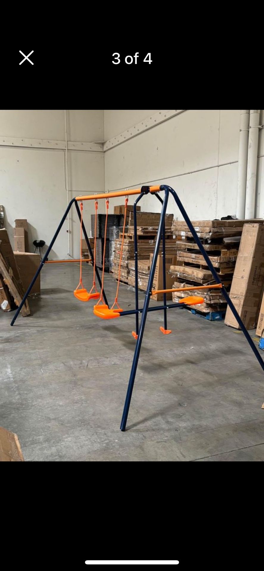 New Swing Set For Backyard, Heavy Duty A-frame Metal Outdoor Swing