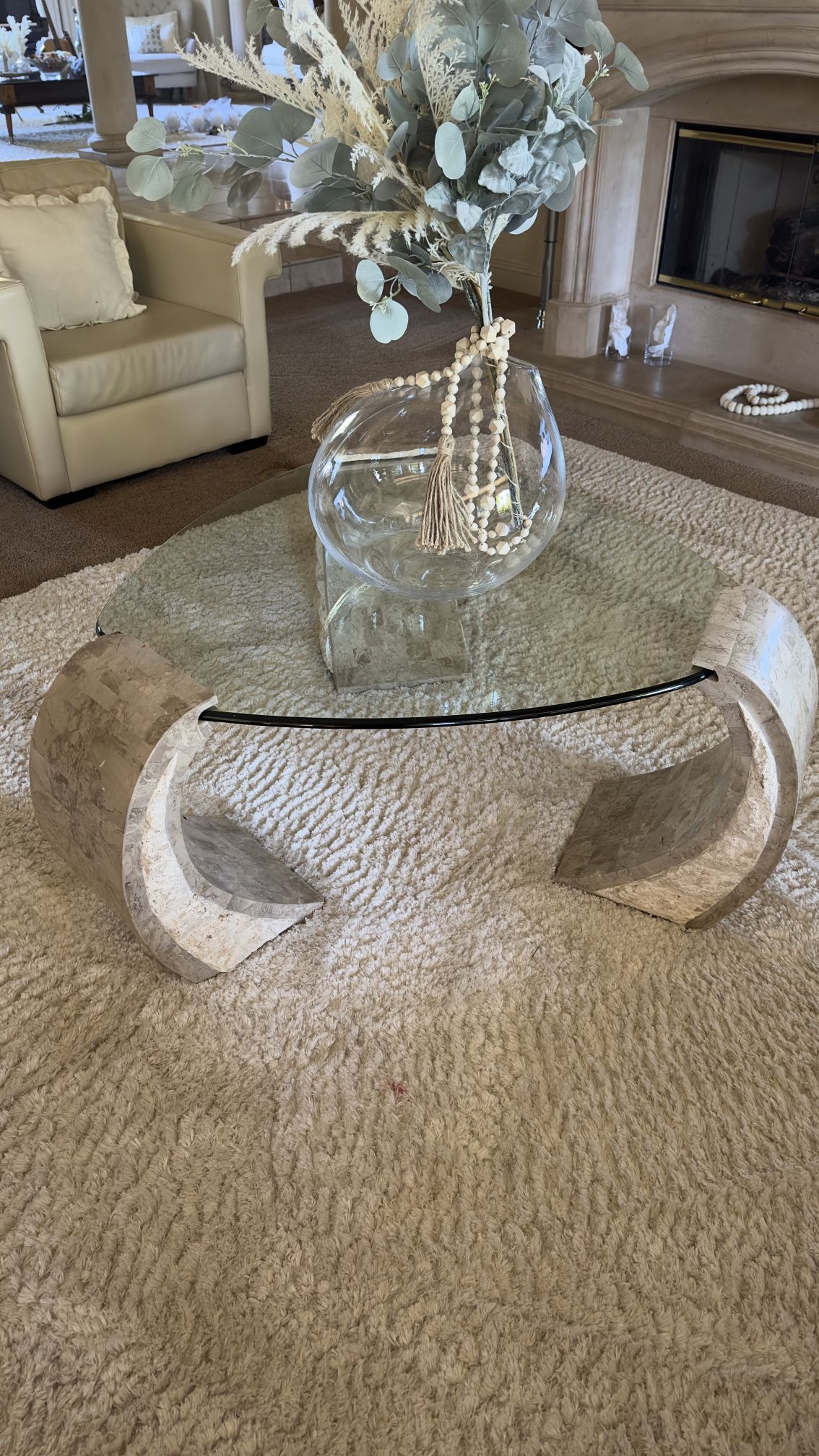 Glass Coffee Table With Accents Tables 