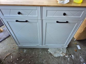 Trash Cabinet Double Trash Can