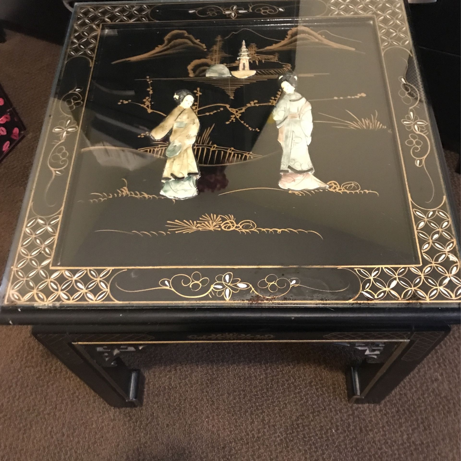 Gorgeous ! Breathtaking Vintage Antique Oriental/Japanese Table 