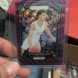 2024-25 Panini PRIZM DRAFT PICKS ZACCHARIE RISACHER PPURPLE SHIMMER 69 
